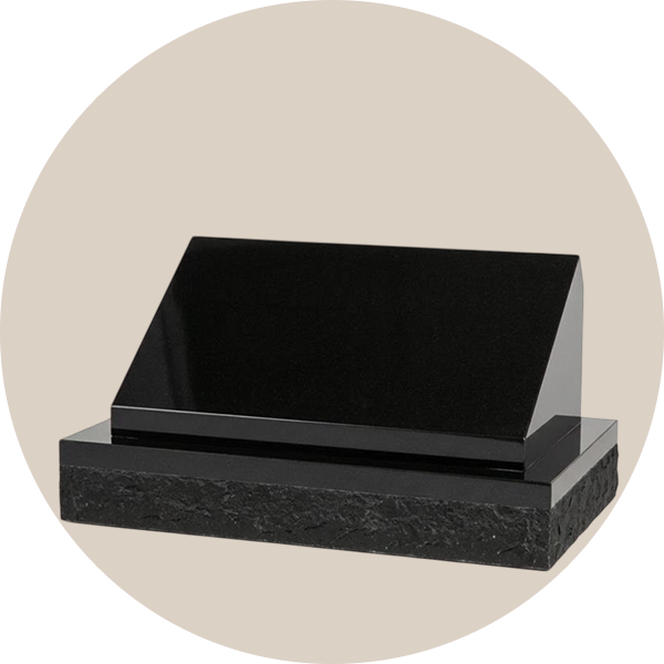 granite slant grave marker